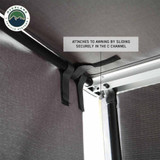 Overland Vehicle Systems Nomadic 6.5’ Awning Side Shade Wall detail