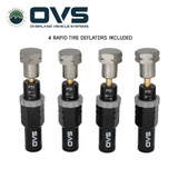 4 Piece Adjustable Tire Deflator Kit & Storage Bag - (PSI 10-30 lbs.) 4 Pieces