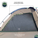 LD TACT Truck Bed Tents - Tan Body & Green Rainfly window