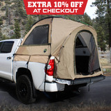 LD TACT Truck Bed Tents - Tan Body & Green Rainfly 3/4