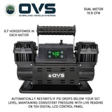 EGOI Portable Single/Dual Motor Digital Air Compressor System With Control Panel, Storage Bag, Hose & Attachments Dual