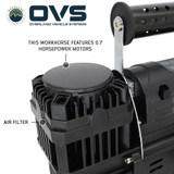EGOI Portable Single/Dual Motor Digital Air Compressor System With Control Panel, Storage Bag, Hose & Attachments Motor