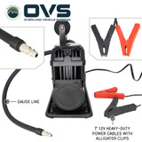 EGOI Portable Single/Dual Motor Digital Air Compressor System With Control Panel, Storage Bag, Hose & Attachments Side