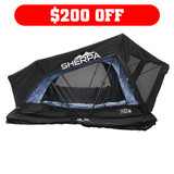 XD Sherpa Soft Shell Roof Top Tent - Grey Body & Black Rainfly Side