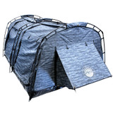 XD Khumbu 2 Person Swag Ground Tent w/ Black Out, Blue Fabric, and Storage Bag 3 Quarter