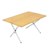 Kick It Bi-Fold Camp Table - Wood Base & Storage Bag