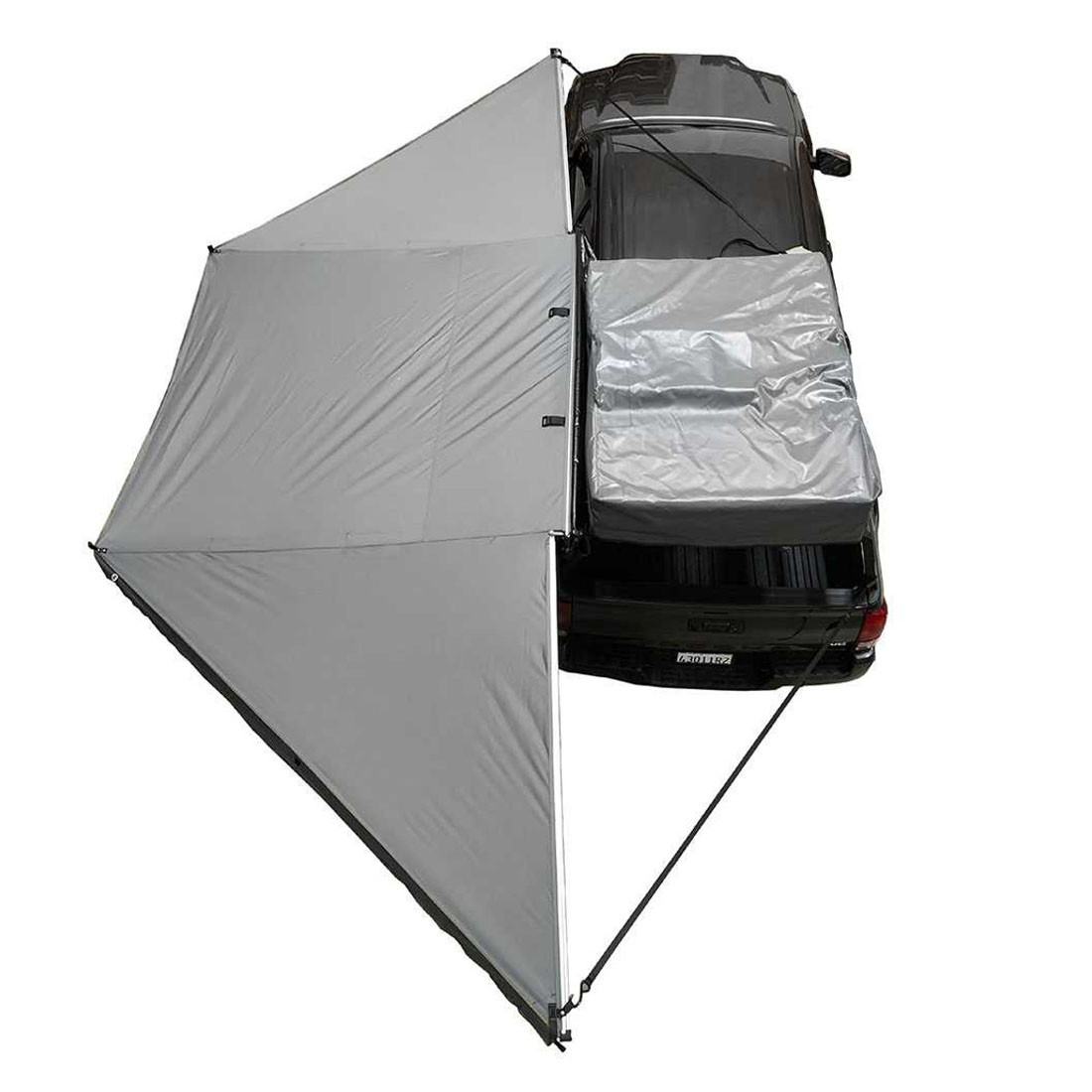 Overland Vehicle Systems Nomadic 270 LT Sonnensegel – Fahrerseite, 15 M², 600D Ripstop, Dunkelgrau