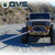 Brute Tow Strap - Gray with Black Ends & Storage Bag In use