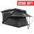 XD K2 Clam Shell Pop Up 2 Person Aluminum Hard Shell Roof Top Tent, Blue Body & Black Rainfly