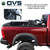 Explorer Soft Shell for 2009-2026 RAM 2500/3500 6.4 ft Bed - Black Canvas with Aluminum Frame Side Collapsed