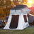 HD Nomadic 3 White Annex Room Enclosure with PVC Flooring and Mesh Screen Doors and Windows Lifestyle