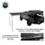 HD Nomadic 90 Degree Awning - Grey Body, Green Trim & Black Travel Cover With Poles Down