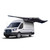 Overland Vehicle Systems 180 Awning with Bracket Kit for Mid - High Roofline Vans