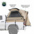 LD TACT Truck Bed Tents - Tan Body & Green Rainfly side