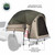 LD TACT Truck Bed Tents - Tan Body & Green Rainfly 3/4 side