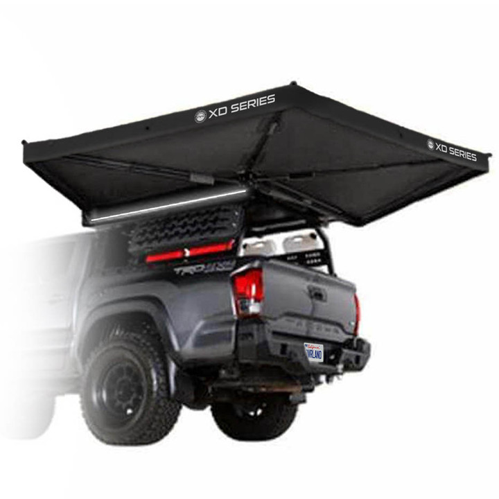 XD Nomadic 270 LTE Awning - Black Fabric and Travel Cover Low