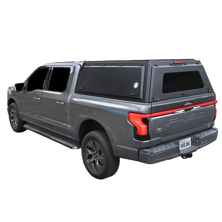 Expedition Truck Cap for 2021-2027 Ford F-150 5.5 ft & 6.5 ft Beds - Full Wing Doors & 3rd Brake Light
3 Quarter