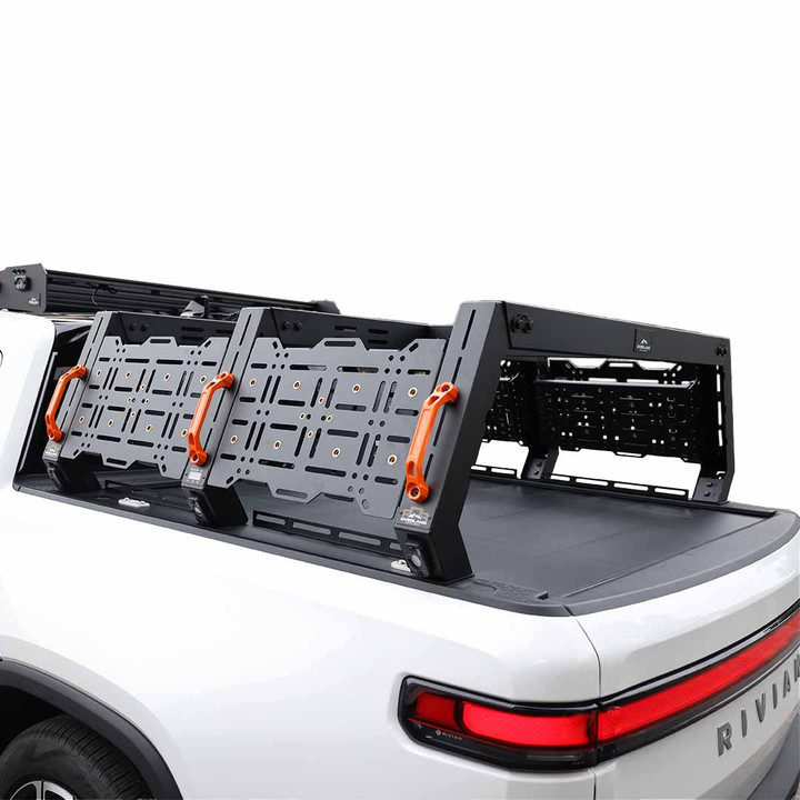 Ruff Rax 2021-2026 Rivian R1T 4.5 ft Bed Rack 3 Quarter