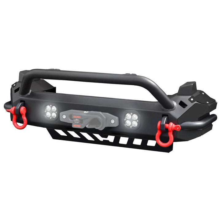 Elite Jeep Front Bumper with Lights and D-Rings 3 Quarter