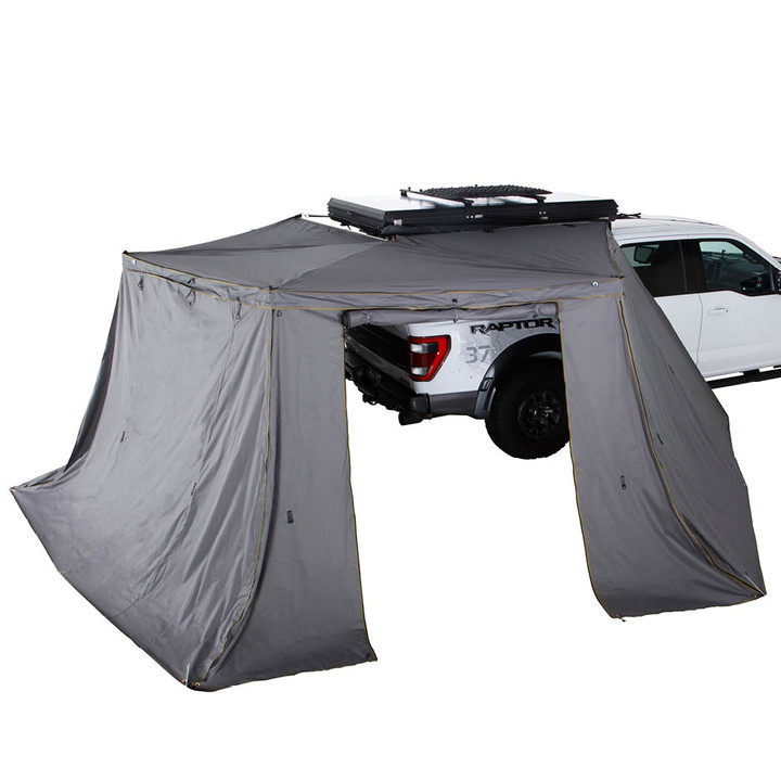HD Nomadic 270 LT Awning Wall Kits - Dark Grey Fabric 3 Quarter
