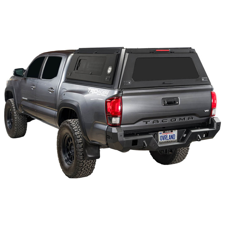 Expedition Pro+ Truck Cap for 2016-2023 Toyota Tacoma - Full Windows 3 Quarter
