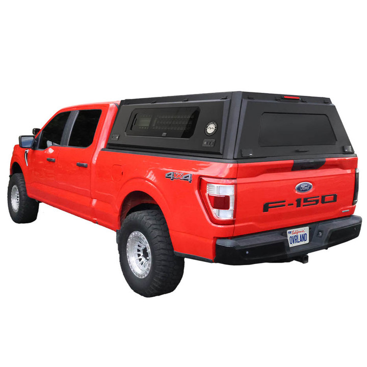 Expedition Truck Cap for 2021-2027 Ford F-150 - Full Window Doors 3 Quarter