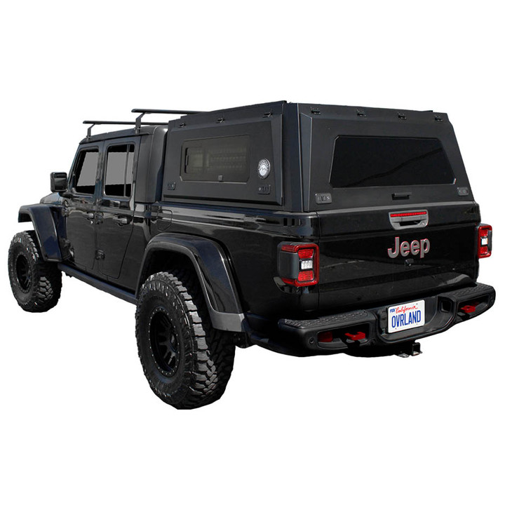 Expedition Pro+ Truck Cap for 2020-2027 Jeep Gladiator 5 ft Bed - Full Window Doors 3 Quarter