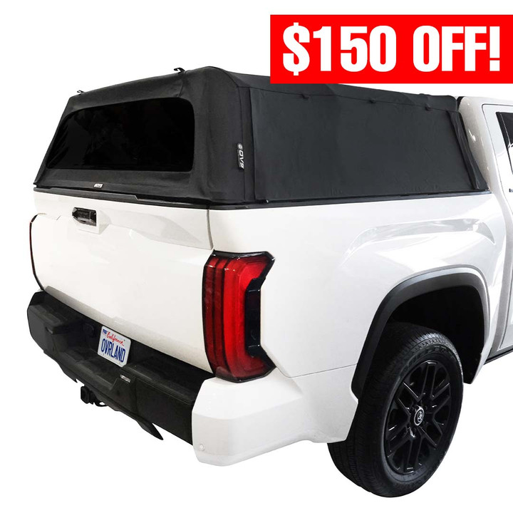 Explorer Soft Shell for 2022-2026 Toyota Tundra 5.5 ft Bed - Black Canvas with Aluminum Frame