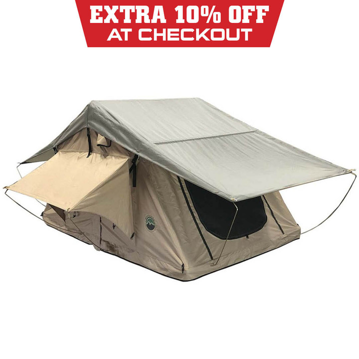 OVS TMBK 3 Person Roof Top Tent with Green Rain Fly