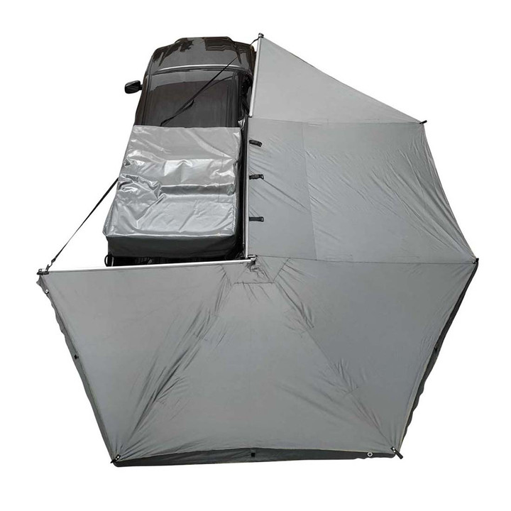 Nomadic Awning 270 Degree - Passenger Side Dark Gray Awning With Black Cover