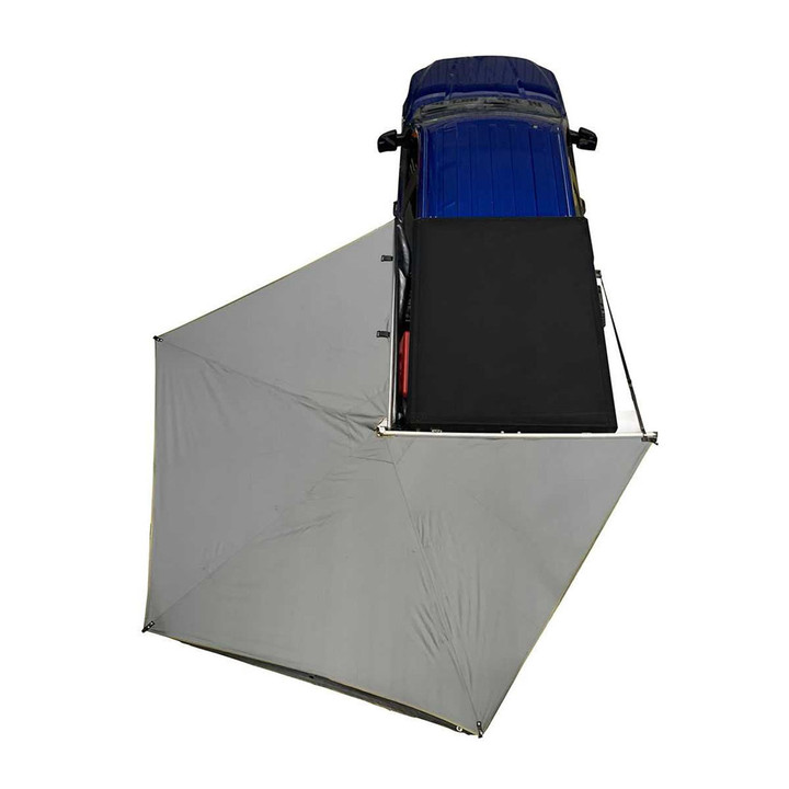 Nomadic 270 LT Awning - Driver Side - Dark Gray 270 Degree Awning With Black Cover Universal