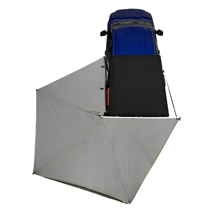 HD Nomadic 270 LT Awning - Driver Side - Dark Gray With Black Travel Cover Universal Top