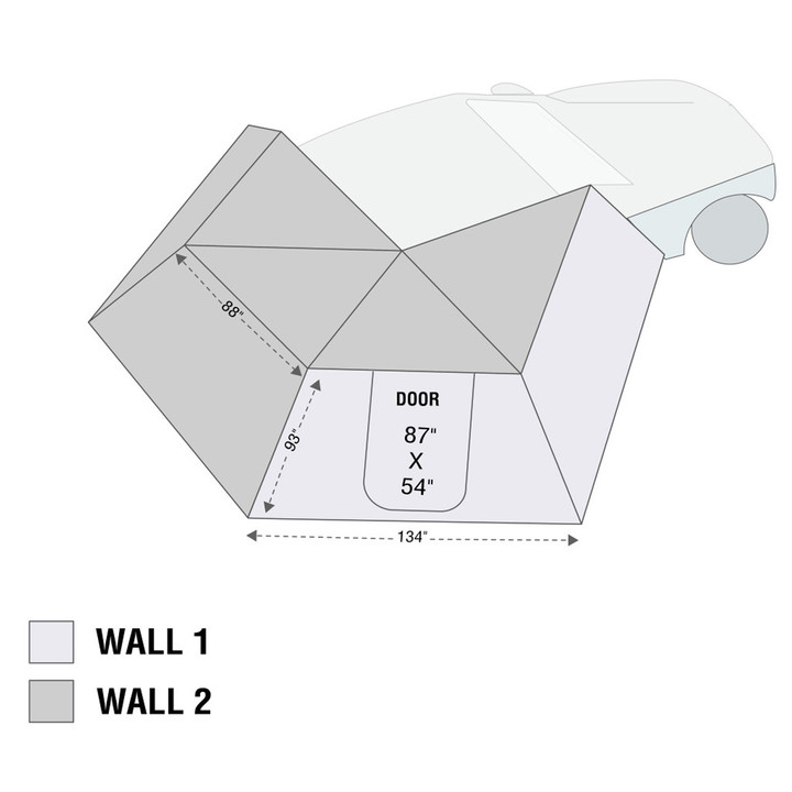 Nomadic 270 LT Awning Wall 2 Passenger Side