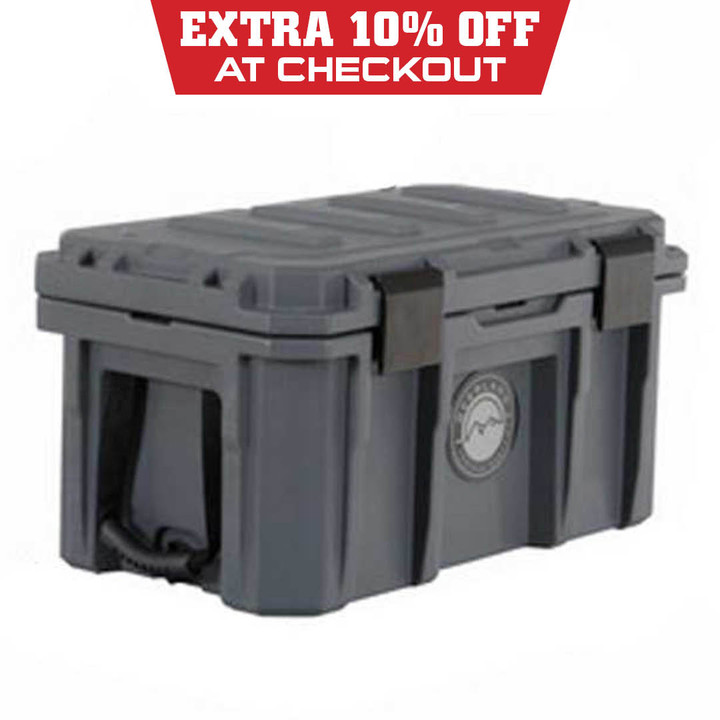 D.B.S. - Dark Grey 53 QT Dry Box with Drain, and Bottle Opener