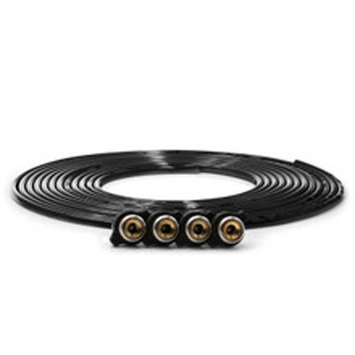 Replacement tire whip hose kit 240″ Black with 4 quick release Chucks