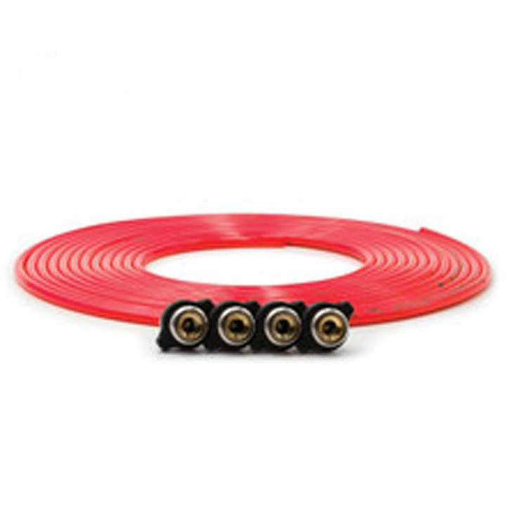 Replacement tire whip hose kit 240″ Red with 4 quick release Chucks