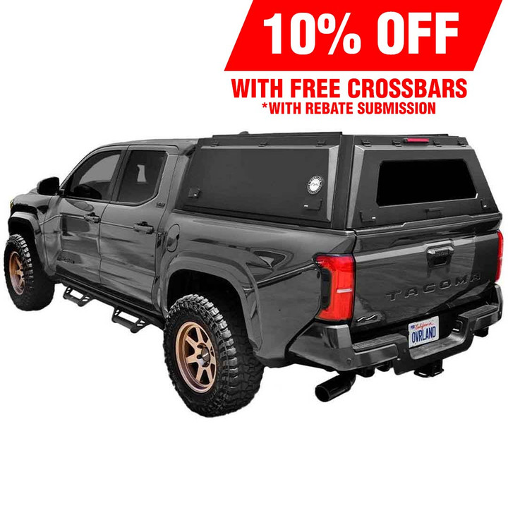 Expedition - Truck Cap W/Full Wing Doors, Front and Rear Windows & 3rd Brake Light 3 Quarter