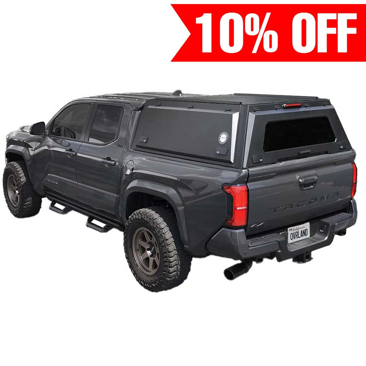 Expedition - Truck Cap W/Full Wing Doors, Front and Rear Windows & 3rd Brake Light 3 Quarter