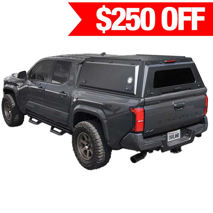 Expedition - Truck Cap W/Full Wing Doors, Front and Rear Windows & 3rd Brake Light 3 Quarter