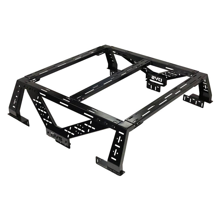 Universal Mid Height Rack for Mid-Size and Full-Size Pick-Up Trucks High Angle