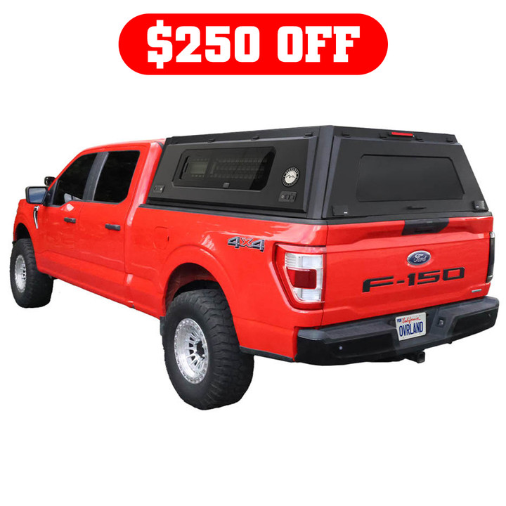 Expedition - Pro+ Truck Cap W/ Full Window Wing Doors, and 3rd Brake Light 3 Quarter
