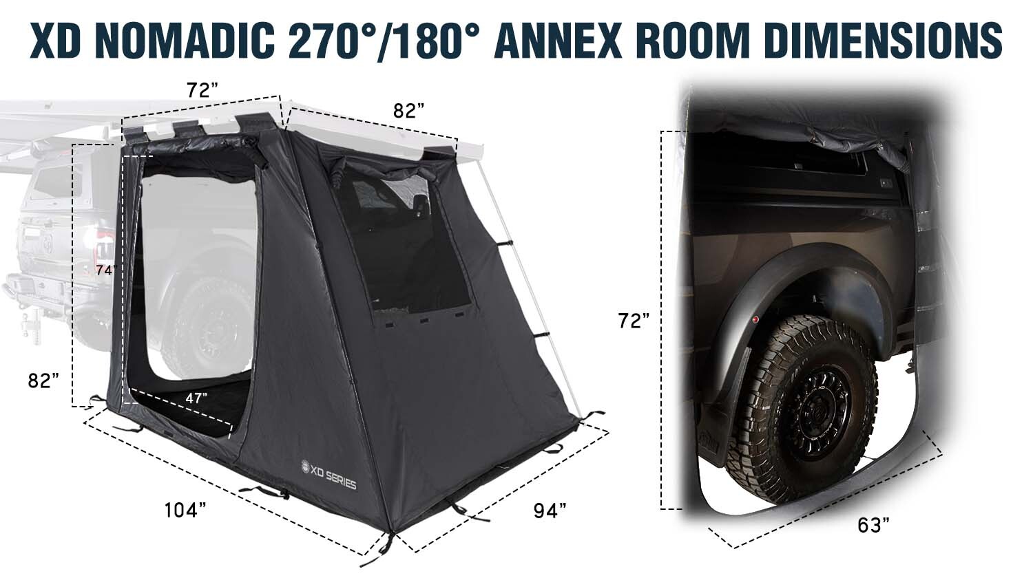 XD Nomadic 270/180 Degree Awning Annex Room Enclosure