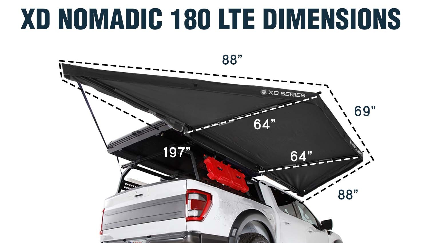 d137 キャンプ カッティングダイ XD Nomadic 180 LTE Awning Quick Deploy Free-Standing Awning