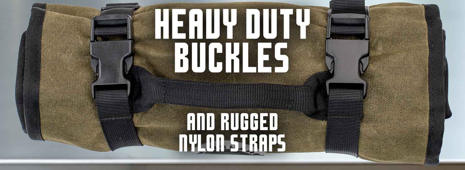 Heavy-Duty Versatile Military Roll Up Tool Bag - Durable Canvas