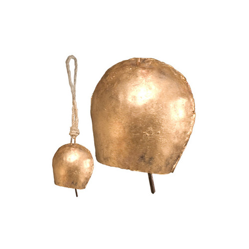 BACKORDER - Rustic Gola Hand Bell - (3 inch) On Rope