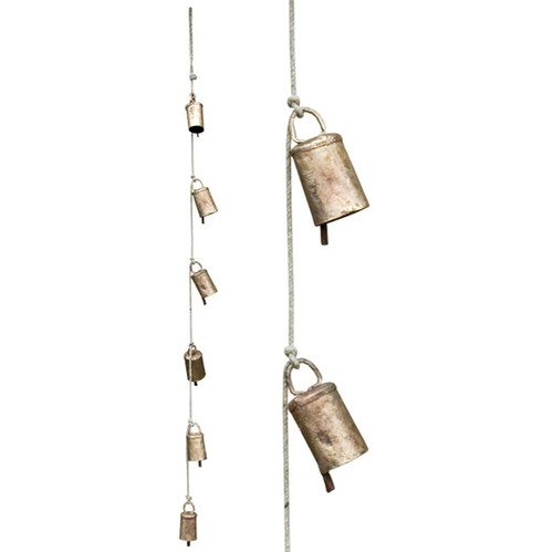 BACKORDER - Rustic Graduated Cow Bells - (40 inch) 6/Rope BACKORDER - Rustic Graduated Cow Bells - (40 inch) 6/Rope