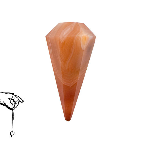 Faceted Pendulum - Carnelian