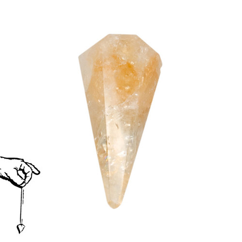 Faceted Pendulum - Citrine