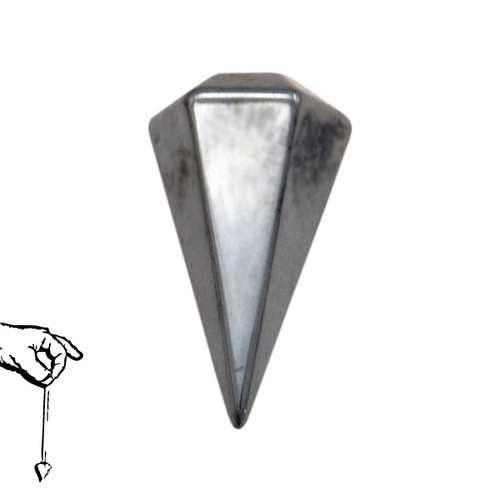 Faceted Pendulum - Hematite