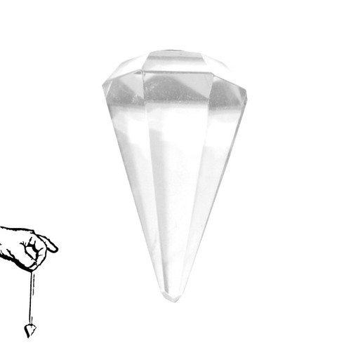 Faceted Pendulum - Clear Quartz Faceted Pendulum - Clear Quartz
